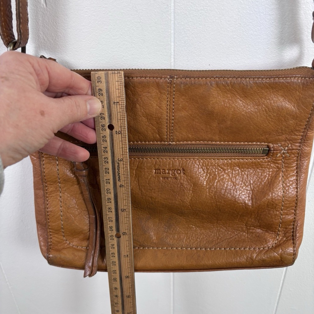 Margot Tan‎ Leather Shoulder Bag Retro Style  - READ - Picture 13 of 13